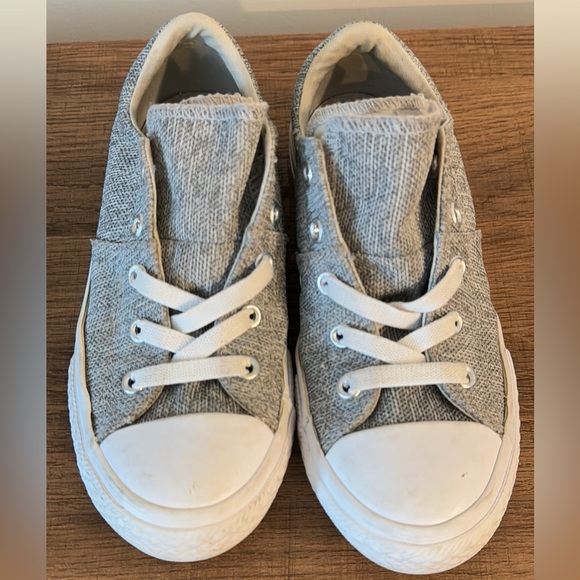 Converse 662122F CTAS Maddie Junior Girls Fashion Sneaker Gray - Picture 3 of 6